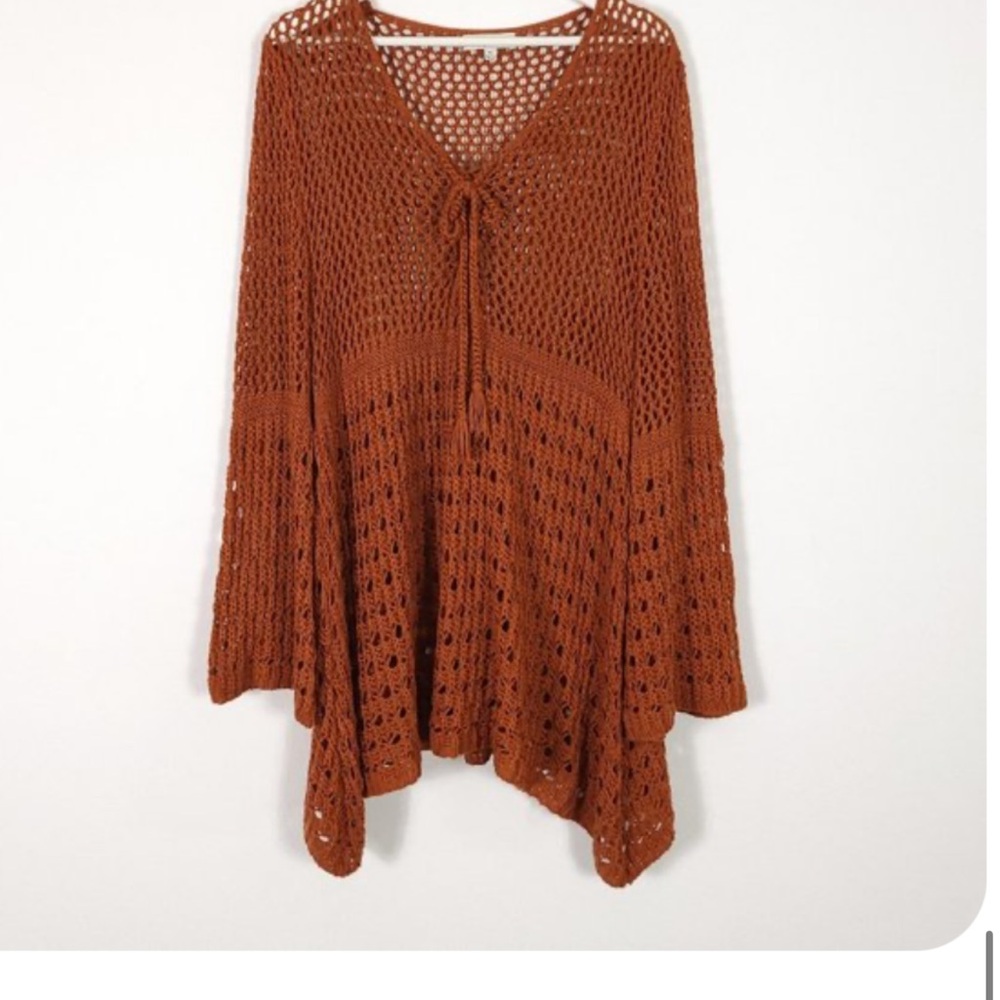 Umgee Loose Knit Crochet Sweater